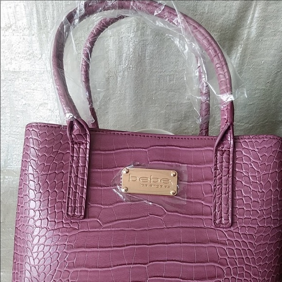 Ladies Bebe Aubrey Berry colored mini Satchel Bag - Picture 7 of 7